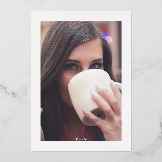 洗練された黒いエボニーの楽しいクリスマス 箔シーズンカード (裏面)