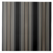 洗練された黒と茶色のストライプタイル タイル (正面)