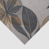 洗練された黒と金の葉のボタニカル柄 薄葉紙 (詳細)