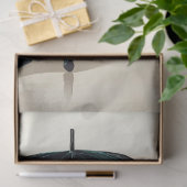 洗練された黒猫のティール（緑がかった色）傘 薄葉紙 (ギフト)