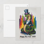 洗練された2025年新年のビジネスプロフェッショナル向けカード シーズンポストカード (正面/裏面)