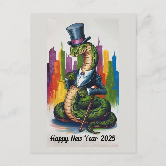 洗練された2025年新年のビジネスプロフェッショナル向けカード シーズンポストカード (正面)