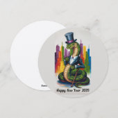 洗練された2025年新年ビジネスカード シーズンカード (正面/裏面)
