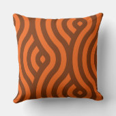 洗練された2 – トーンオランストライプ波パターン クッション (裏面)