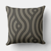 洗練された2 – トーングレーストライプの波形パターン クッション (裏面)