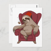 洗練された3つま先で触られた怠惰 ポストカード (正面/裏面)