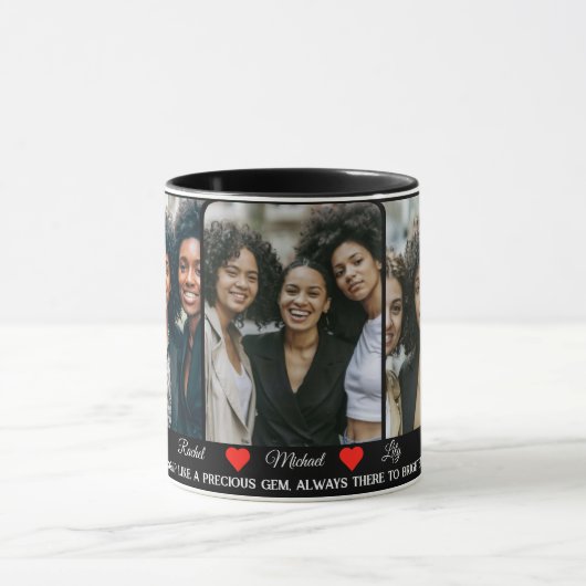 洗練された3フォト&ソウルシスター引用文フォーエバー マグカップ (中央)