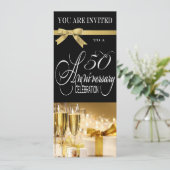 洗練された50周年パーティー招待状 招待状 (スタンド正面)
