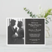 洗練された50周年記念結婚式パーティーの写真 招待状 (スタンド正面)