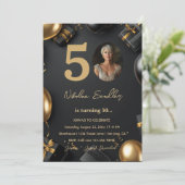 洗練された50誕生日パーティー 招待状 (スタンド正面)