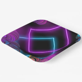 洗練された9インチスクエア紙プレート ペーパープレート