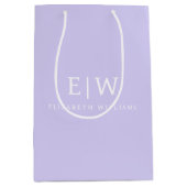 洗練された プロフェッショナル シンプル モノグラム ミニマリスト ミディアムペーパーバッグ (正面)