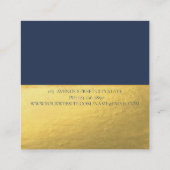 洗練された プロフェッショナル モノグラム ゴールド スクエア名刺 (裏面)