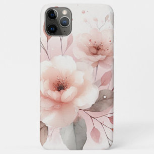 洗練された 上品な 優雅な 水彩花 iPhone 11 PRO MAXケース