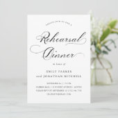 洗練された |書道の結婚リハーサル夕食会 招待状 (スタンド正面)