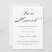 洗練された | 白黒のポストのブ結婚ランチ 招待状 (正面)