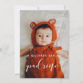 洗練された「私の名付け親になってくれますか？」の提案カード 招待状 (正面)