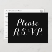 洗練された「Please R.S.V.P.」 ポストカード (正面/裏面)