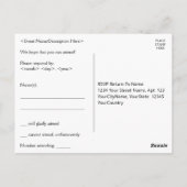洗練された「Please R.S.V.P.」 ポストカード (裏面)