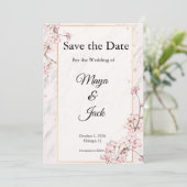 洗練された「Save the Date」 招待状 (スタンド正面)