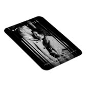 洗練されたB&Wフォト婚約したカップル結婚ズ マグネット (右側)