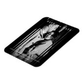 洗練されたB&Wフォト婚約したカップル結婚ズ マグネット (左側)