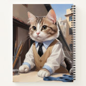洗練されたCat Architect猫好き ノートブック (裏面)