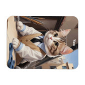 洗練されたCat Architect猫好き マグネット (横)