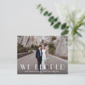 洗練されたElopementの写真 案内ポストカード (スタンド正面)