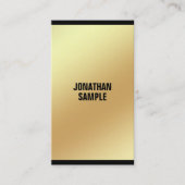 洗練されたGlam金ゴールドルックプレーンモダンラグジュアリー 名刺 (正面)