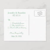 洗練されたGlam RSVPカード インビテーションポストカード (裏面)