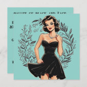 洗練されたLBDカード：クラシック洗練された 招待状 (正面/裏面)