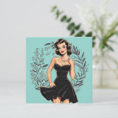 洗練されたLBDカード：クラシック洗練された 招待状 (スタンド正面)