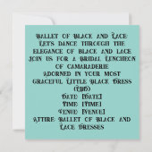 洗練されたLBDカード：クラシック洗練された 招待状 (裏面)