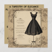 洗練されたLBDカード:任意のメッセージに最適 招待状 (正面/裏面)