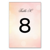 洗練されたPInkグリッターラグジュアリー結婚ズ テーブルナンバー (裏面)