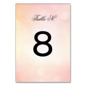 洗練されたPInkグリッターラグジュアリー結婚ズ テーブルナンバー (正面)