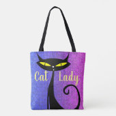 洗練されエレガントた漫画の猫 トートバッグ (裏面)