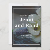 洗練されモダンたカ結婚ラ・リリー 招待状 (正面)