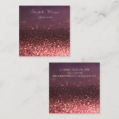 洗練さエレガントれたプモダンラングリッター《写真》ぼけ味 スクエア名刺 (正面/裏面)