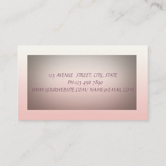 洗練さエレガントれたモダンきらびやかな唇 名刺 (裏面)