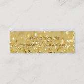 洗練さエレガントれたモダンきらびやかな《写真》ぼけ味 スキニー名刺 (裏面)