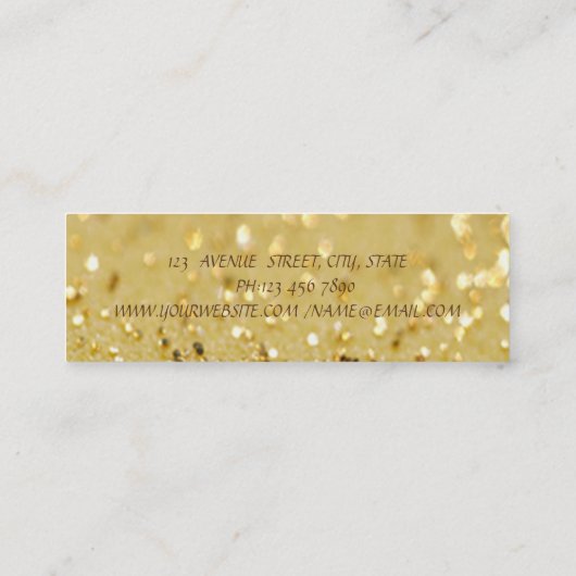 洗練さエレガントれたモダンきらびやかな《写真》ぼけ味 スキニー名刺 (裏面)