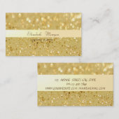 洗練さエレガントれたモダンきらびやかな《写真》ぼけ味 名刺 (正面/裏面)