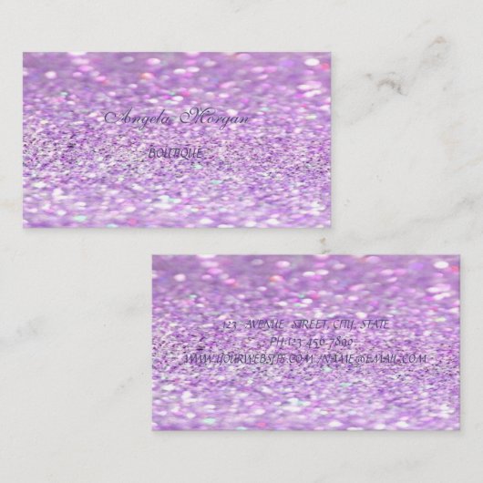 洗練さエレガントれたモダンきらびやかな《写真》ぼけ味 名刺 (正面/裏面)