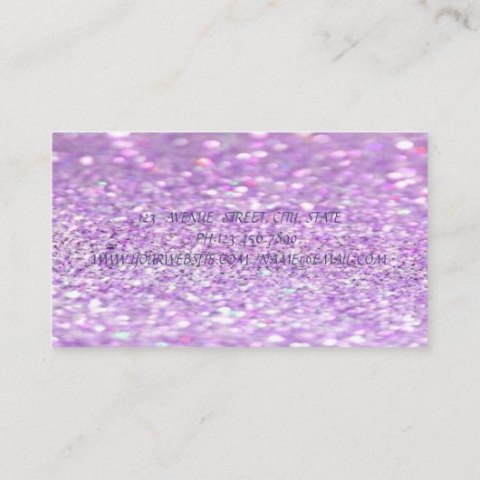 洗練さエレガントれたモダンきらびやかな《写真》ぼけ味 名刺 (裏面)