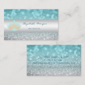 洗練さエレガントれたモダンきらびやかな《写真》ぼけ味、Lotus 名刺 (正面/裏面)