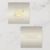 洗練さエレガントれたモダン唇 スクエア名刺 (正面/裏面)