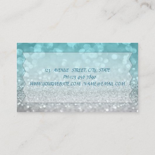 洗練さエレガントれたモダン《写真》ぼけ味唇 名刺 (裏面)