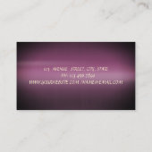 洗練さエレガントれたモダン、金ゴールドガラス 名刺 (裏面)